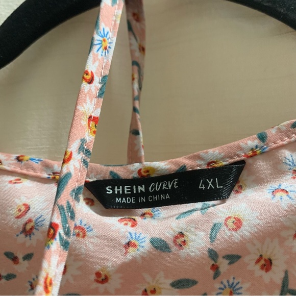 Pink Ditsy Floral Print Self-Tie Wrap Crop Top - Picture 8 of 12